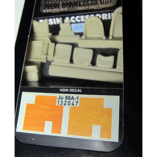 Hgw 132047 1/32 Textile Seatbelts For Junkers Ju 88a-1 And Seats And Decal For Revell