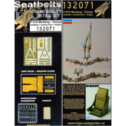 Hgw 132071 1/32 Textile Seatbelts For P-51d Mustang Dinghy Resin Pillow Tamiya