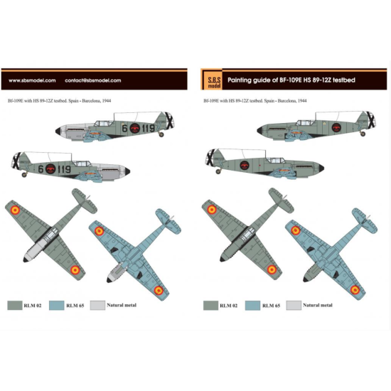 Sbs 48076 1/48 Hispano Me 109e Flying Testbed Conversion Set For Eduard Resin Decals