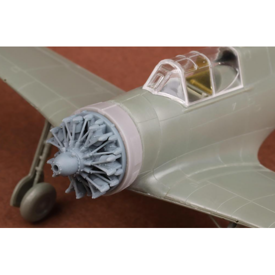 Sbs 72075 1/72 Bloch Mb 151 152 Engine With Cowling Set For Dora Wings Resin 3d Printed Model