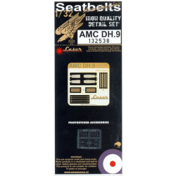 Hgw 132538 1/32 Seatbelts For Amc Dh 9 Pre-cut Laser Wingnut Wings