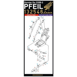 Hgw 132546 1/32 Seatbelts For Dornier Do 335b-2 Pfeil Pre-cut Laser Hk Models