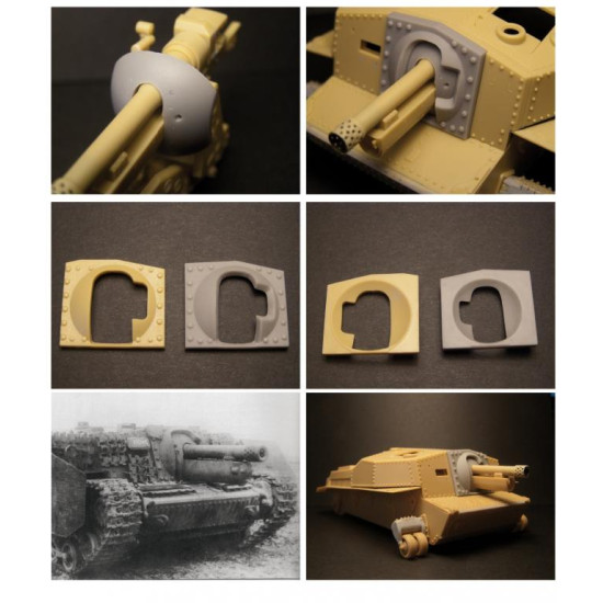 Sbs 35001 1/35 40 43m Zrinyi Assault Gun Mantlet For Bronco Kit Resin Model