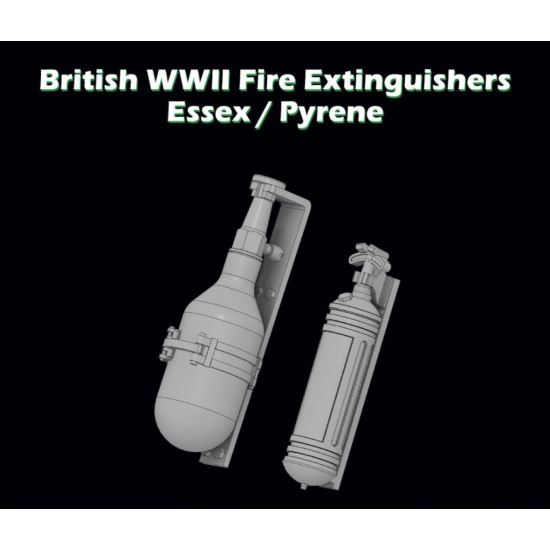 Sbs 3d015 1/35 British Ww Ii Fire Extinguishers Essex Pyrene 3d Printed Resin Model Kit