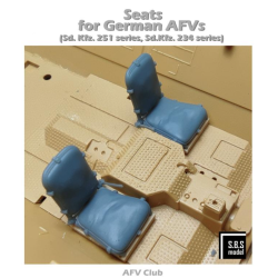 Sbs 3d025 1/35 Seats For German Afvs Sd Kfz 251 Sd Kfz 234 3d Printed Resin Model Kit