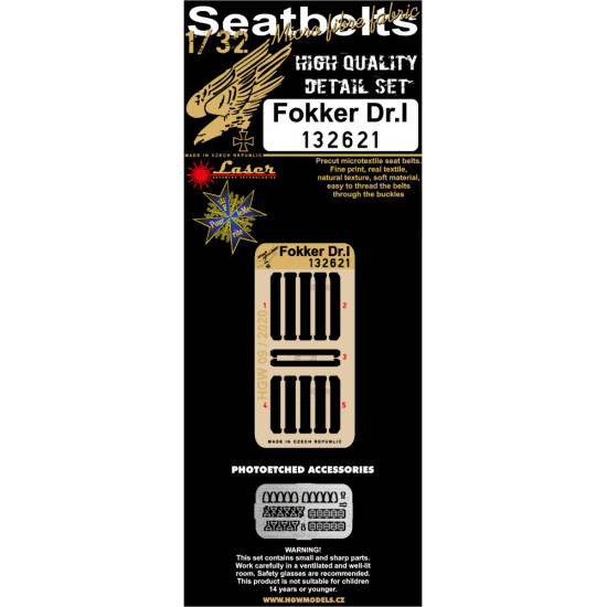 Hgw 132621 1/32 Seatbelts For Fokker Dr I Pre-cut Laser