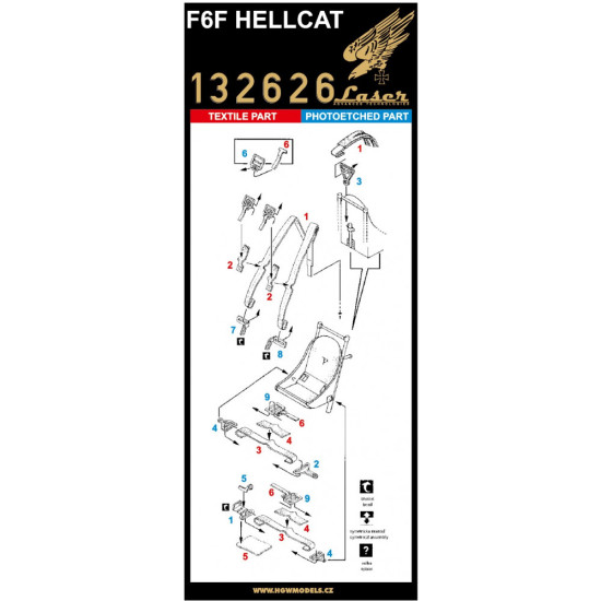 Hgw 132626 1/32 Seatbelts For F6f Hellcat Pre-cut Laser Accessories For Aircraft