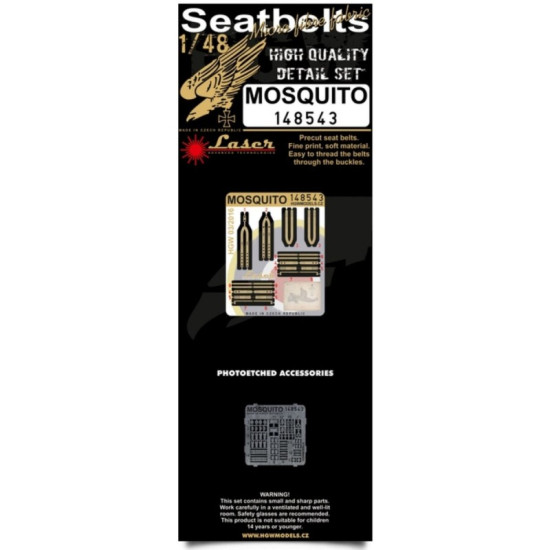 Hgw 148543 1/48 Seatbelts For Mosquito Pre-cut Laser Accessories For Aircraft