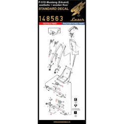 Hgw 148563 1/48 Seatbelts For P-51d Mustang And Wooden Floor For Eduard