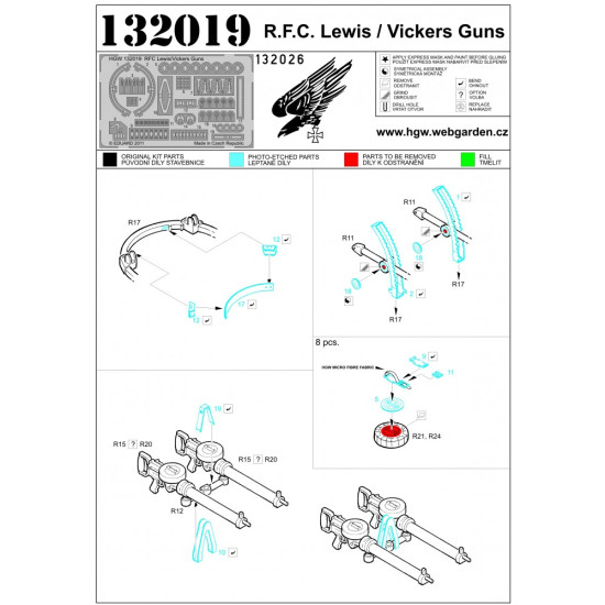 Hgw 132026 1/32 Dh 9a Ninak - Super Detail Set For Wingnut Wing