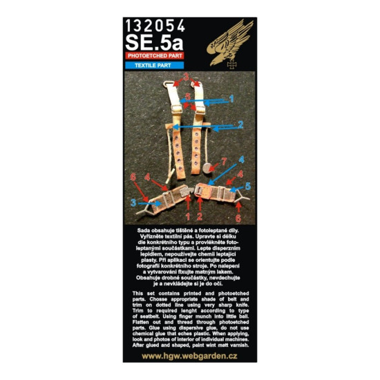 Hgw 132036 1/32 Se 5a Hisso Super Detail Set For Wingnut Wings