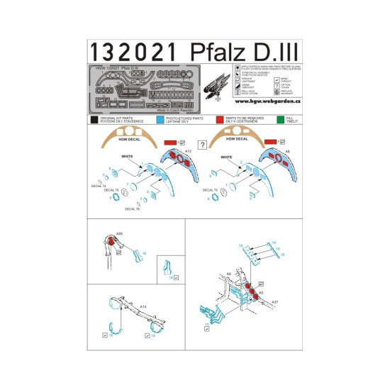 Hgw 132050 1/32 Pfalz D Iii / D Iiia Super Detail Set For Wingnut Wings Hgw 132050 1/32 Pfalz D Iii / D Iiia Super Detail Set For Wingnut Wings