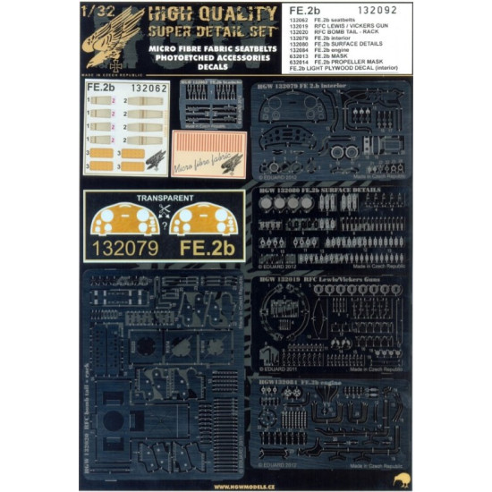Hgw 132092 1/32 Fe 2b Super Detail Set For Wingnut Wings