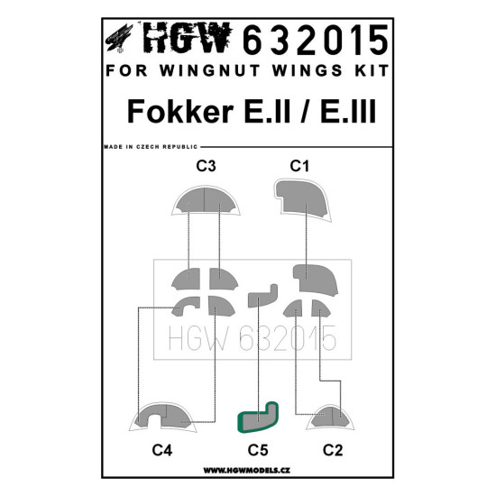 HGW 1/32 scale Super set for Fokker E.II / E.II for Wingnut Wings kit - 132107