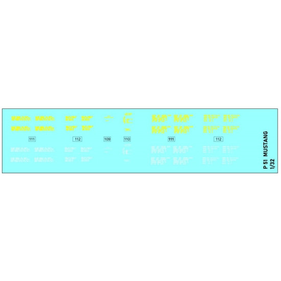 Hgw 232025 1/32 Decal For P-51d/K Mustang For Tamiya And Revell