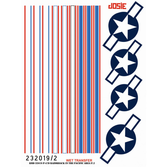 Hgw 232919 1/32 Decal For P-47d Razorback In The Pacific Area Pt 1