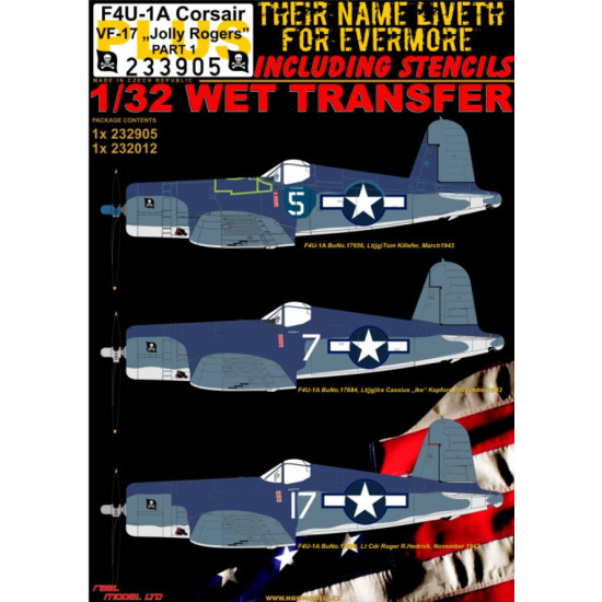 Hgw 233905 1/32 Decal For F4u-1a Vf-17 Jolly Rogers Accessories For Aircraft