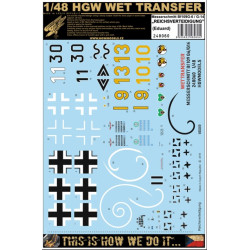 Hgw 248060 1/48 Decal For Bf 109g-6/G-14 Reichsverteidigung Markings For Eduard