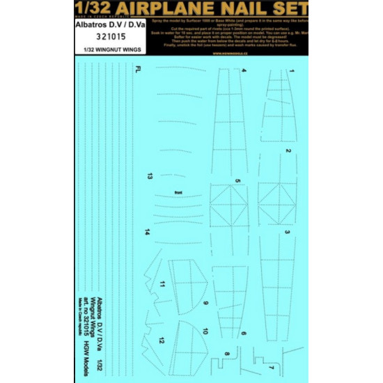 Hgw 321015 1/32 Albatros D V / D Va Aircraft Nail Set For Wingnut Wings