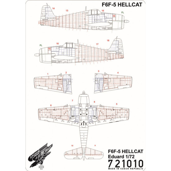Hgw 721010 1/72 F6f-5 Hellcat For Eduard Accesories For Aircraft
