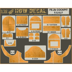 Hgw 532027 1/32 Fe 2b Cockpit Decals For Wingnut Wings