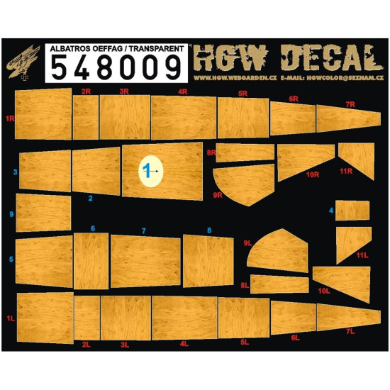 Hgw 548009 1/48 Albatros D Iii Oeffag Pine Tree Y Transparent For Eduard