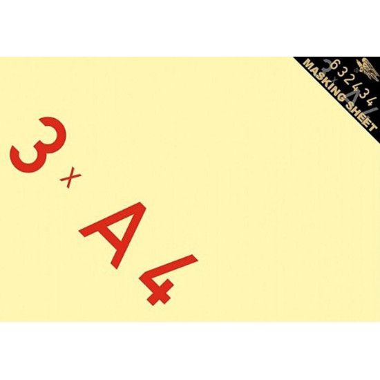 Hgw 632434 1/32 Masking Sheets 3 X A4 Accessories Aircraft