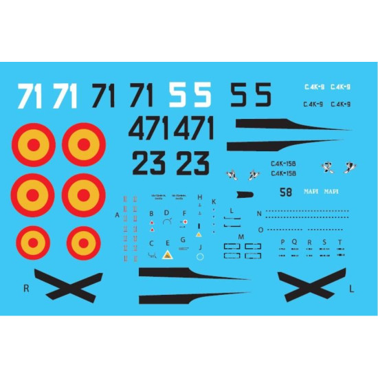 Sbs Buc-72002 1/72 Hispano Ha 1112 M1l Movie Star Decal Sheet Decals Model