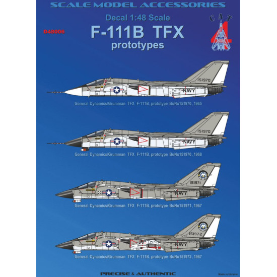 Cat4-d48006 1/48 F 111b Navy 151970 71 72 Accessories For Aircraft
