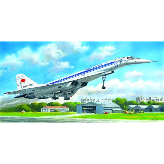 Tupolev-144D Charger Soviet Supersonic Passenger Aircraft 1/144 ICM 14402
