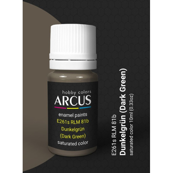 Arcus 261 Enamel Paint Luftwaffe E261s Rlm 81b Dunkelgrun Dark Green Saturated Color