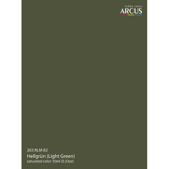 Arcus 263 Enamel Paint Luftwaffe E263s Rlm 82 Hellgrun Light Green Saturated Color