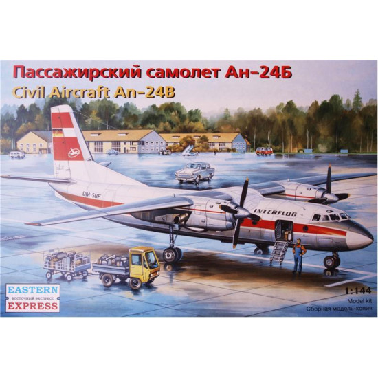 Antonov An-24B INTERFLUG Civil aircraft 1/144 Eastern Express 14460 Antonov An-24B INTERFLUG Civil aircraft 1/144 Eastern Express 14460