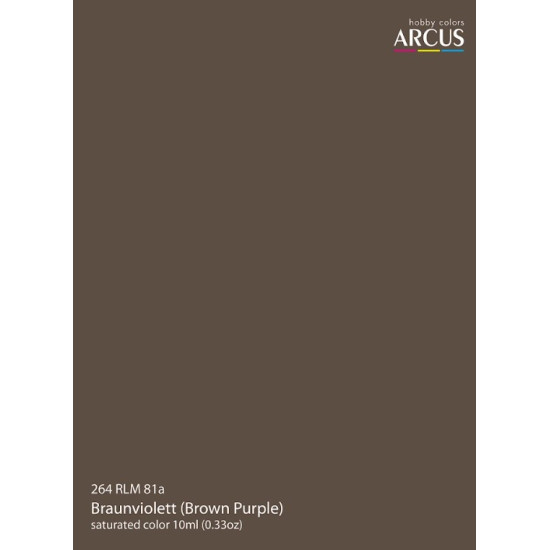 Arcus 264 Enamel Paint Luftwaffe 264 Rlm 81a Braunviolett Saturated Color