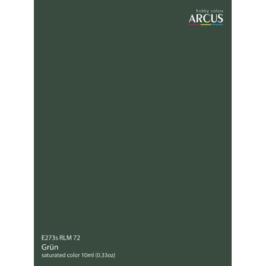 Arcus 273 Enamel Paint Luftwaffe Rlm 72 Grun Green Saturated Color