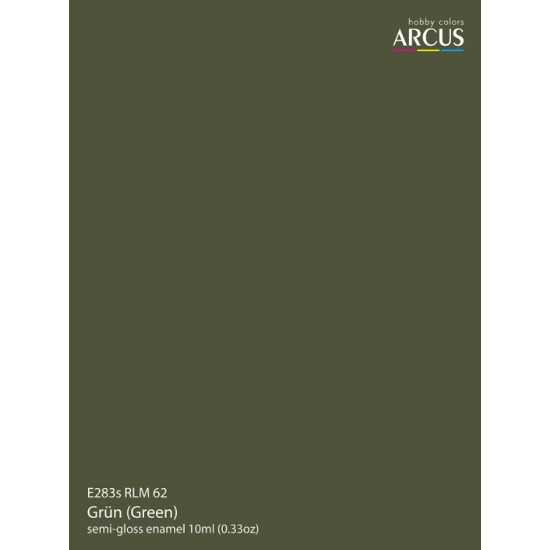 Arcus 283 Enamel Paint Luftwaffe Rlm 62 Grun Green Saturated Color