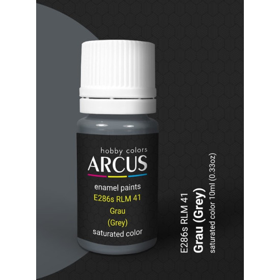 Arcus 286 Enamel Paint Luftwaffe Rlm 41 Grau Grey Saturated Color