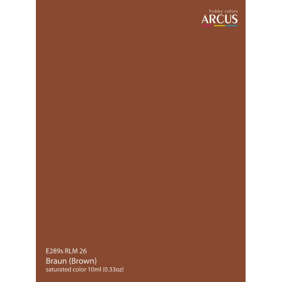 Arcus 289 Enamel Paint Luftwaffe Rlm 26 Braun Brown Saturated Color