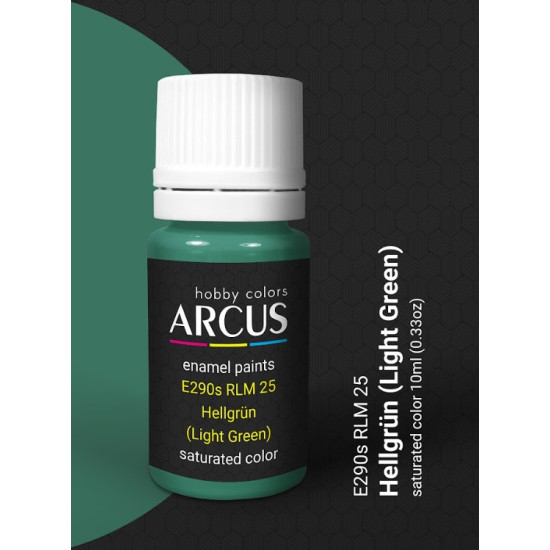 Arcus 290 Enamel Paint Luftwaffe Rlm 25 Hellgrun Light Green Saturated Color