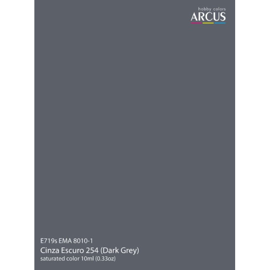 Arcus 719 Enamel Paint Brazilian Air Force Ema 8010 1 Cinza Escuro 254 Dark Grey Saturated Color