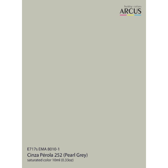 Arcus 717 Enamel Paint Brazilian Air Force Ema 8010 1 Cinza Perola 252 Pearl Grey Saturated Color