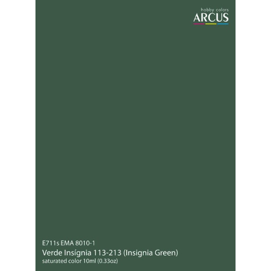 Arcus 711 Enamel Paint Brazilian Air Force Ema 8010 1 Verde Insignia 113 213 Insignia Green Saturated Color