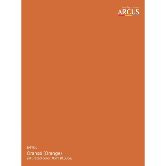 Arcus 410 Enamel Paint Finnish Air Force Oranssi Orange Saturated Color