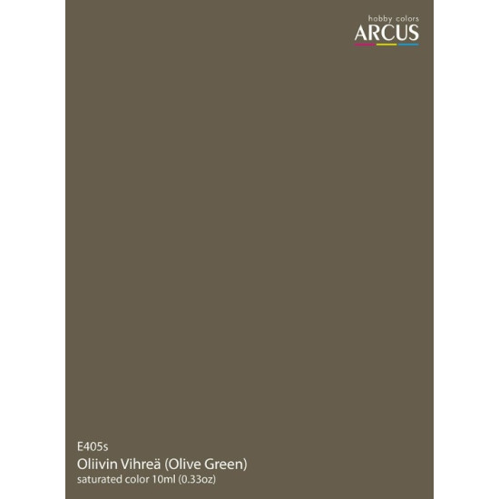 Arcus 405 Enamel Paint Finnish Air Force Oliivin Vihrea Olive Green Saturated Color