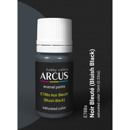 Arcus 788 Enamel Paint French Aviation Ww2 Noir Bleute Bluish Black Saturated Color