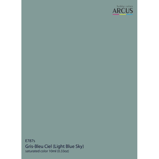 Arcus 787 Enamel Paint French Aviation Ww2 Gris Bleu Ciel Light Blue Sky Saturated Color