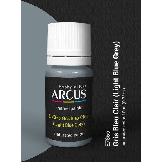 Arcus 786 Enamel Paint French Aviation Ww2 Gris Bleu Clair Light Blue Grey Saturated Color