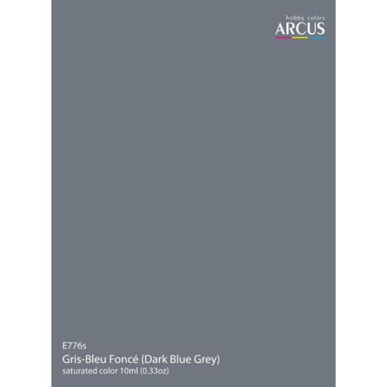 Arcus 776 Enamel Paint French Aviation Ww2 Gris-bleu Fonce Dark Blue Grey Saturated Color