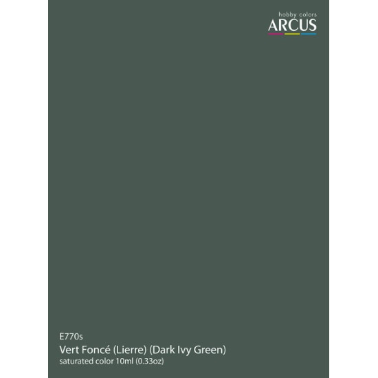 Arcus 770 Enamel Paint French Aviation Ww2 Vert Fonce Lierre Dark Ivy Green Saturated Color