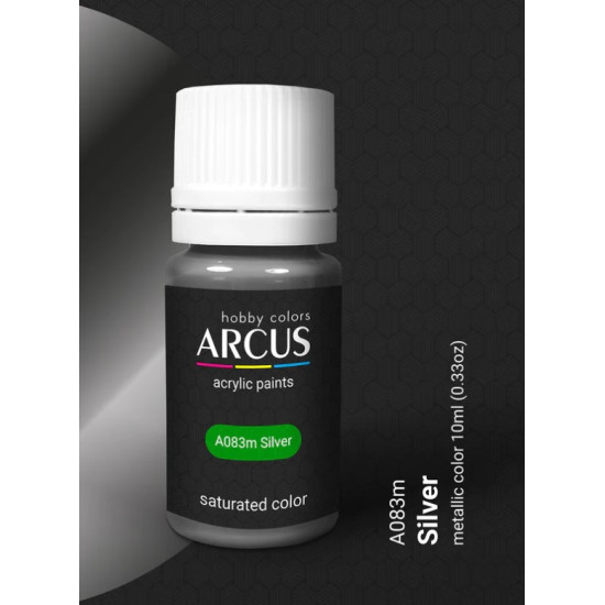 Arcus A083 Acrylic Paint Silver Saturated Color